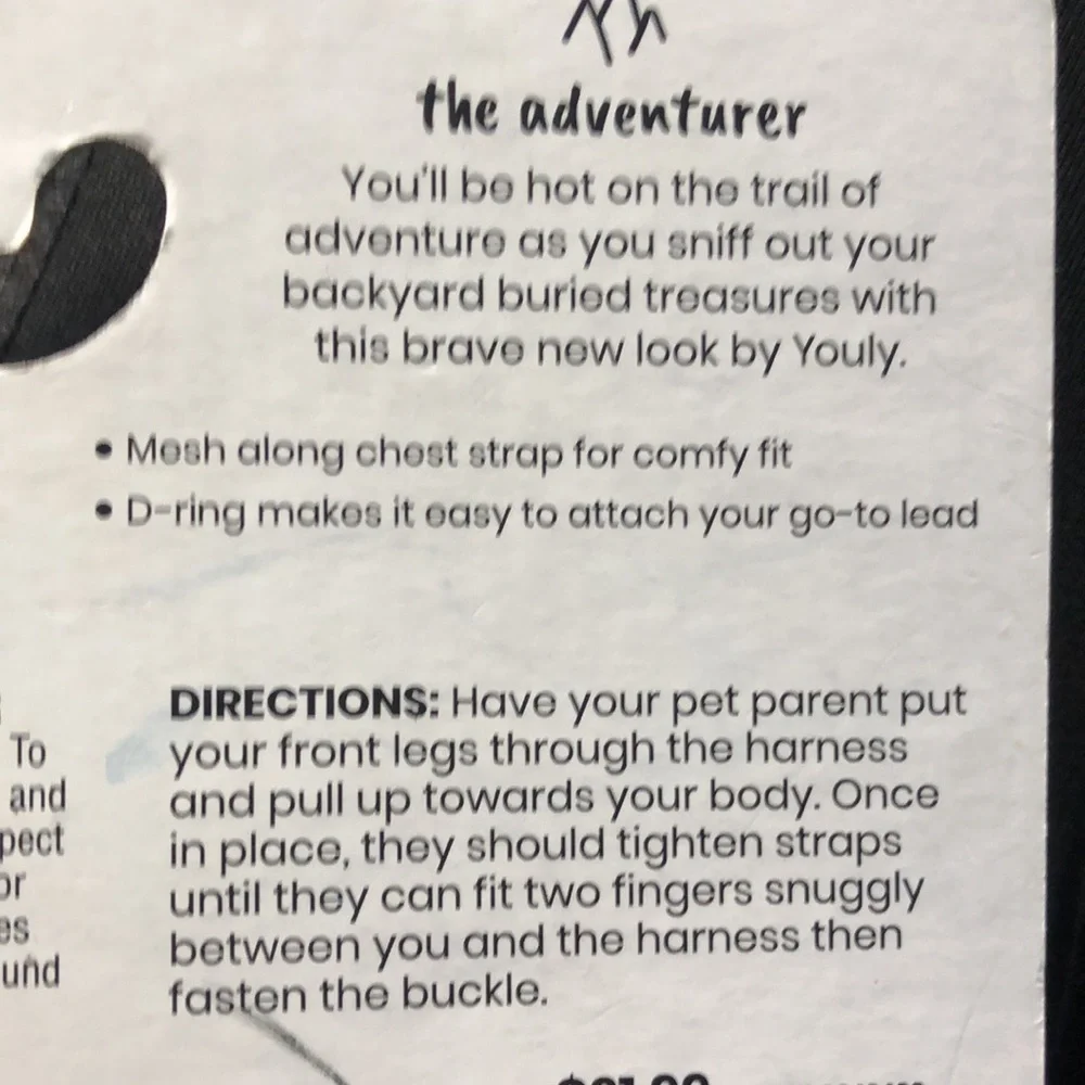 NWT Youly Step-in dog harness Adventurer M​